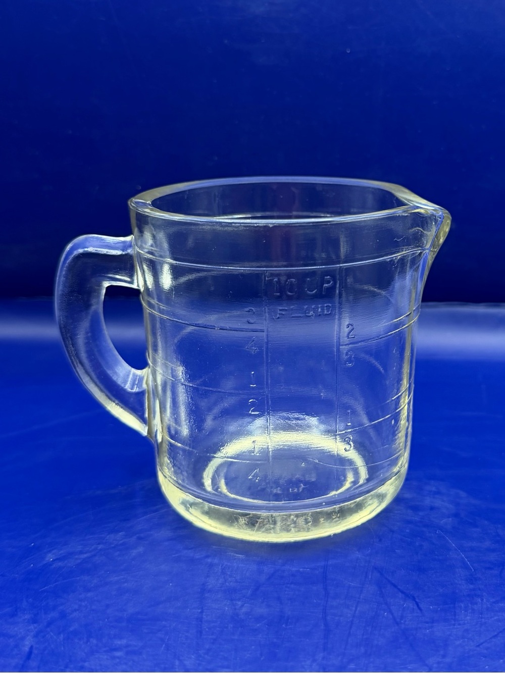 Vintage Pre-1940 PYREX 508 A-A 1 Cup Embossed Glass Measuring Cup Near Mint"